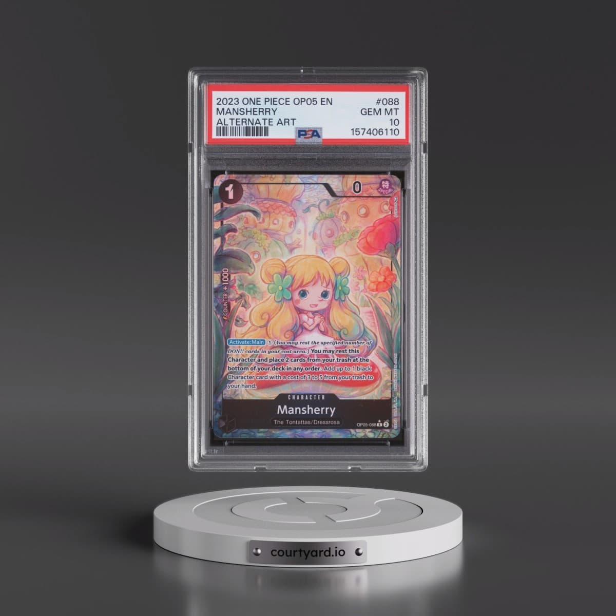 2023 One Piece OP05-Awakening of the New Era #088 Mansherry - Alternate Art (PSA 10 GEM MINT)