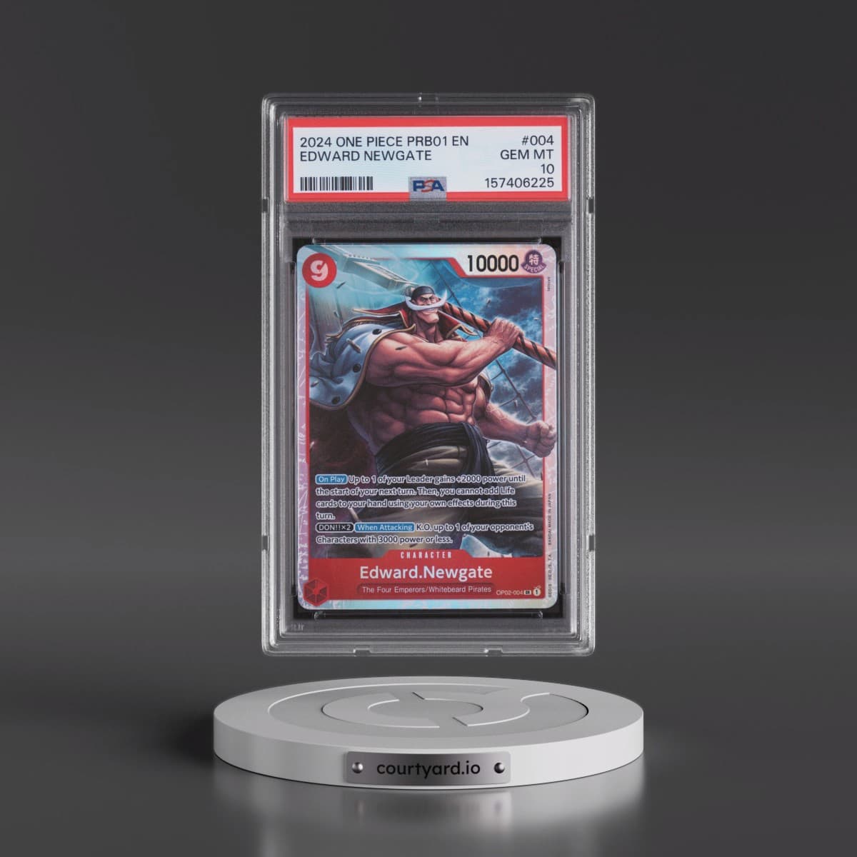 2024 One Piece PRB01-Premium Booster -One Piece Card the Best #004 Edward Newgate (PSA 10 GEM MINT)