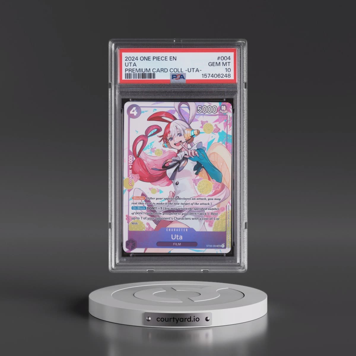 2024 One Piece Premium Card Collection -Uta #004 Uta (PSA 10 GEM MINT)
