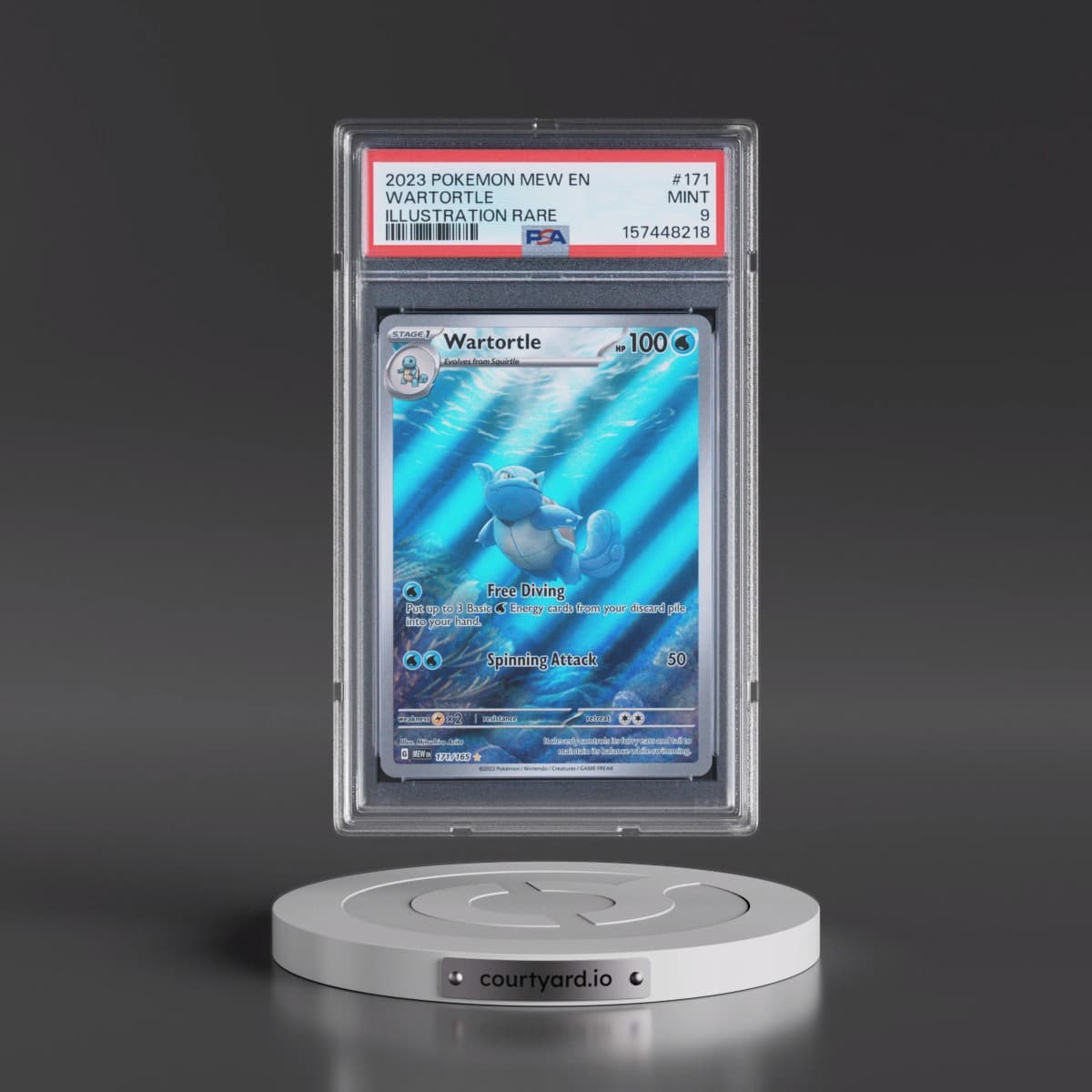 2023 Pokémon Mew EN-151 #171 Wartortle - Illustration Rare (PSA 9 MINT)