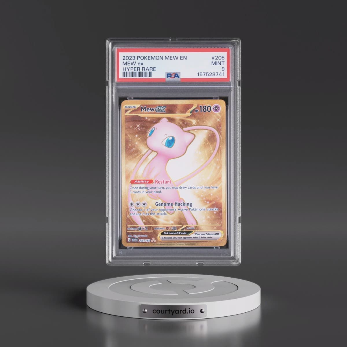 2023 Pokémon Mew EN-151 #205 Mew EX - Holo Hyper Rare (PSA 9 MINT)