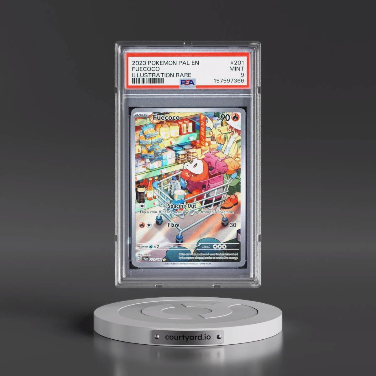 2023 Pokémon Pal EN-Paldea Evolved #201 Fuecoco - Illustration Rare (PSA 9 MINT)