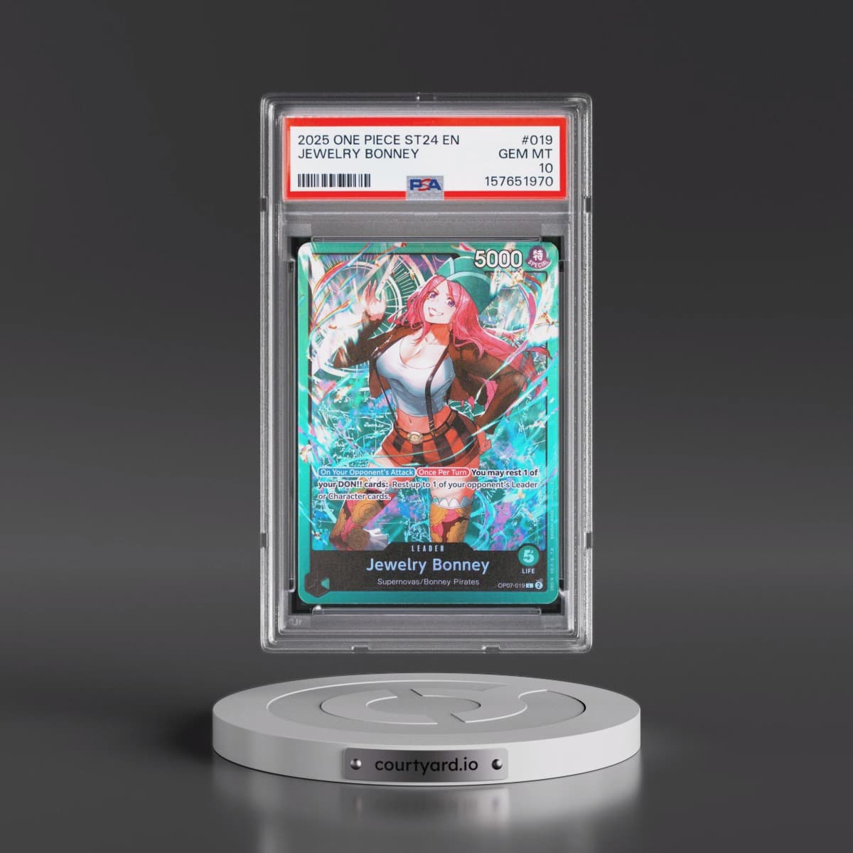 2025 One Piece Starter Deck ST24-Green Jewelry Bonney #019 Jewelry Bonney (PSA 10 GEM MINT)