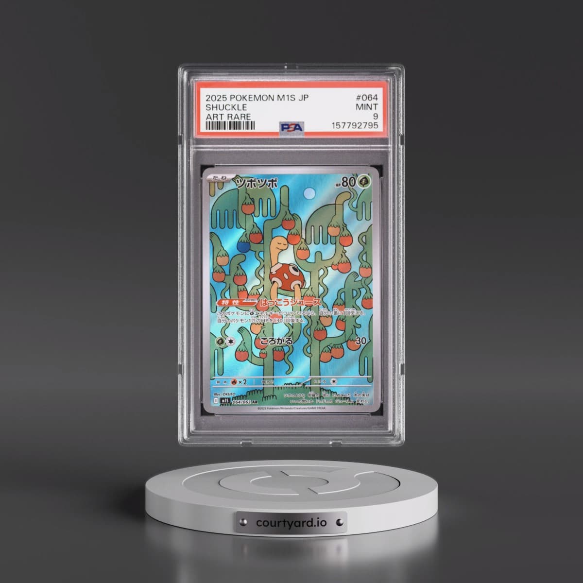 2025 Pokémon M1s-Mega Symphonia #064 Shuckle - Art Rare (PSA 9 MINT)
