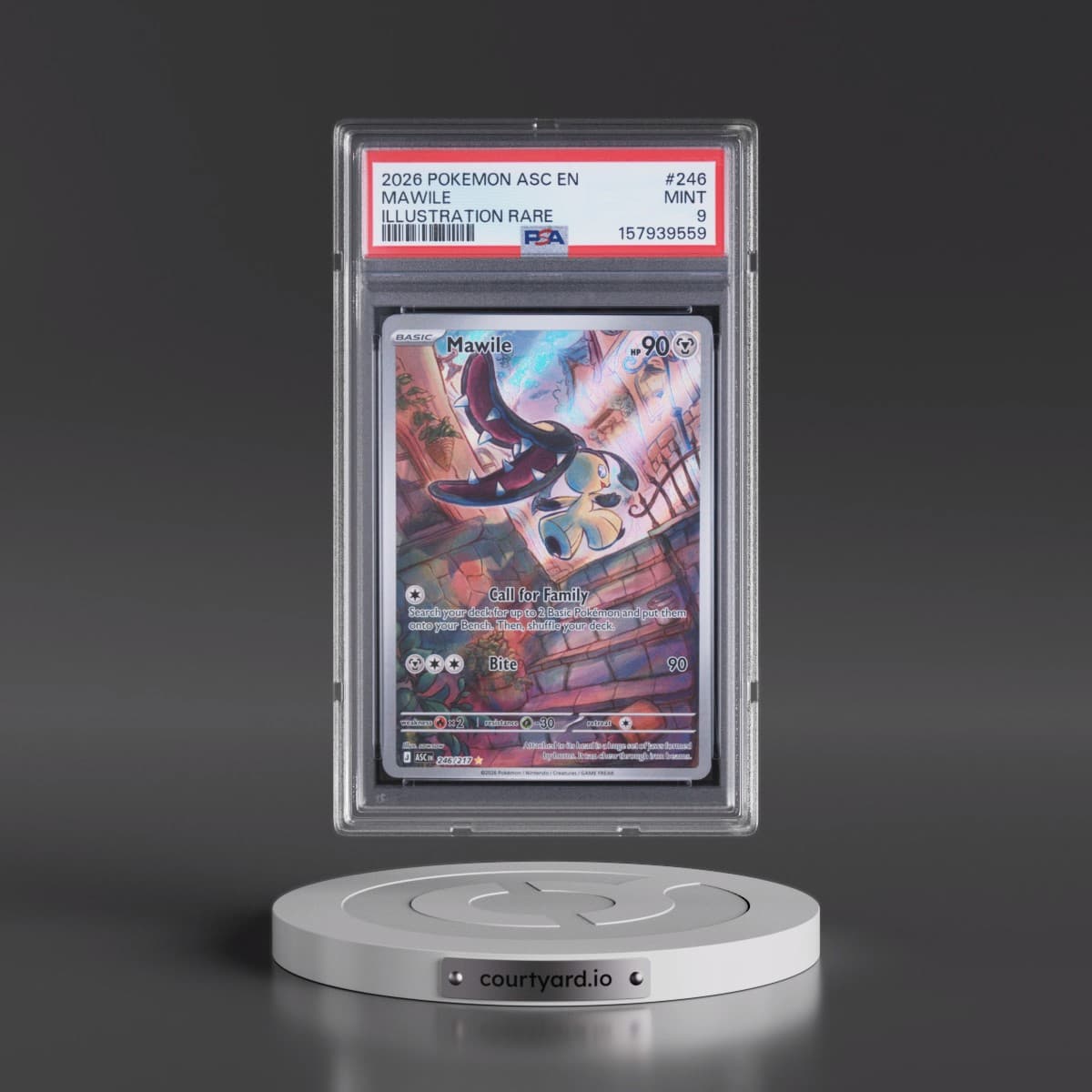 2026 Pokémon Asc EN-Ascended Heroes #246 Mawile - Illustration Rare (PSA 9 MINT)