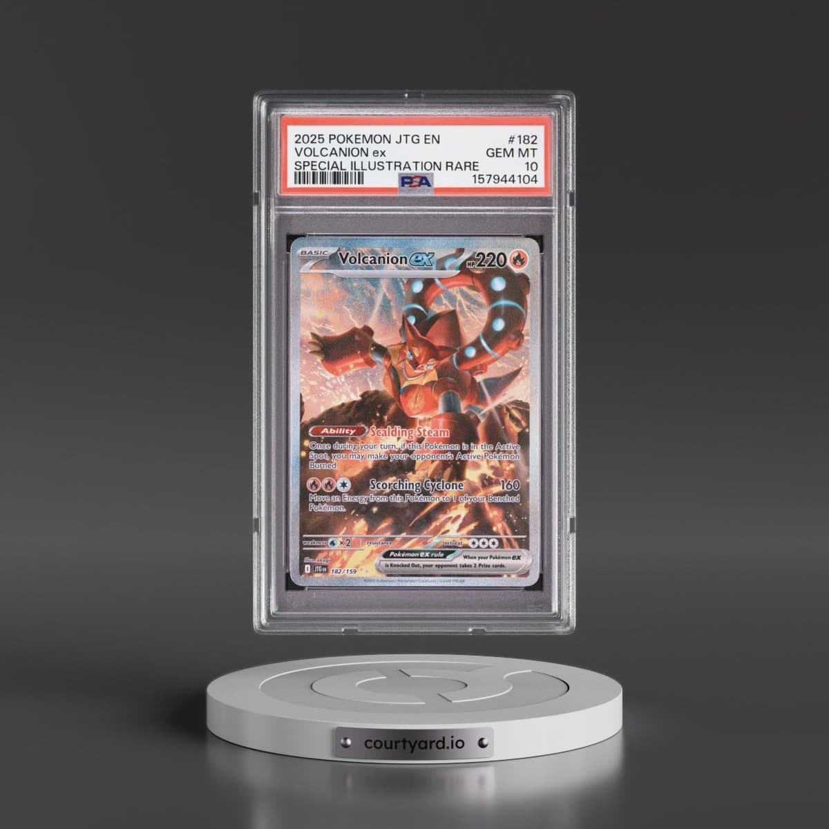 2025 Pokémon Jtg EN-Journey Together #182 Volcanion EX - Holo Special Illustration Rare (PSA 10 GEM MINT)