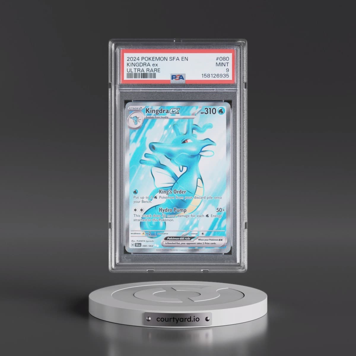 2024 Pokémon Sfa EN-Shrouded Fable #080 Kingdra EX - Holo Ultra Rare (PSA 9 MINT)
