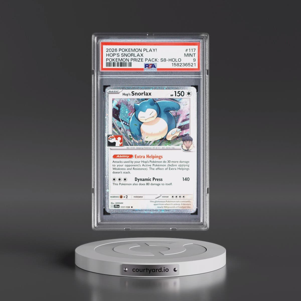 2026 Pokémon Play! Pokémon Prize Pack: Series 8 #117 Hop's Snorlax - Holo (PSA 9 MINT)