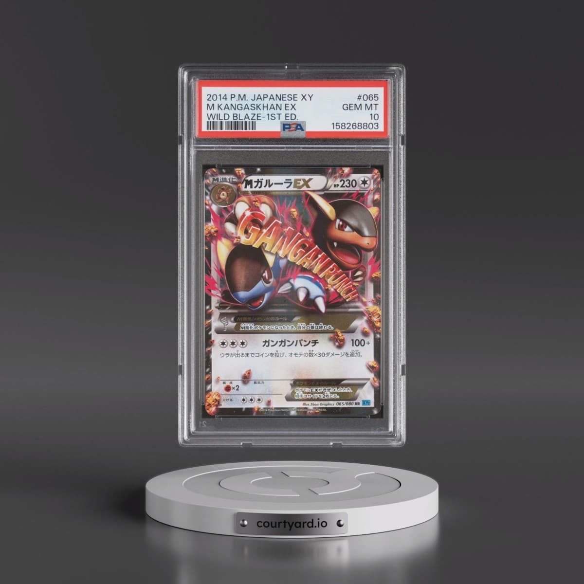 2014 Pokémon XY Wild Blaze #065 M Kangaskhan EX - 1st Edition Holo (PSA 10 GEM MINT)