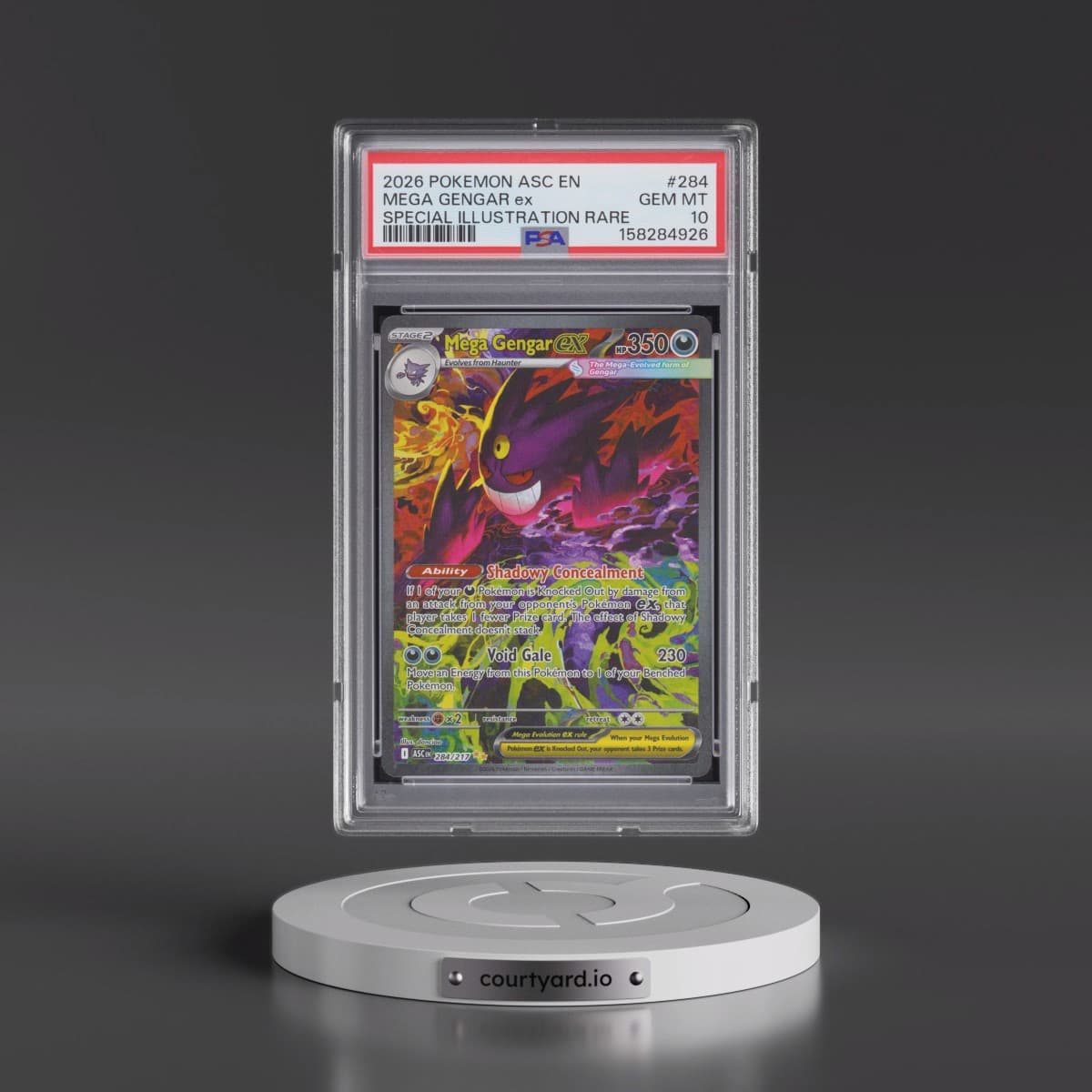 2026 Pokémon Asc EN-Ascended Heroes #284 Mega Gengar EX - Holo Special Illustration Rare (PSA 10 GEM MINT)