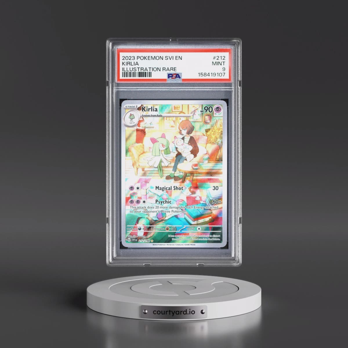 2023 Pokémon Svi EN-Scarlet & Violet #212 Kirlia - Illustration Rare (PSA 9 MINT)