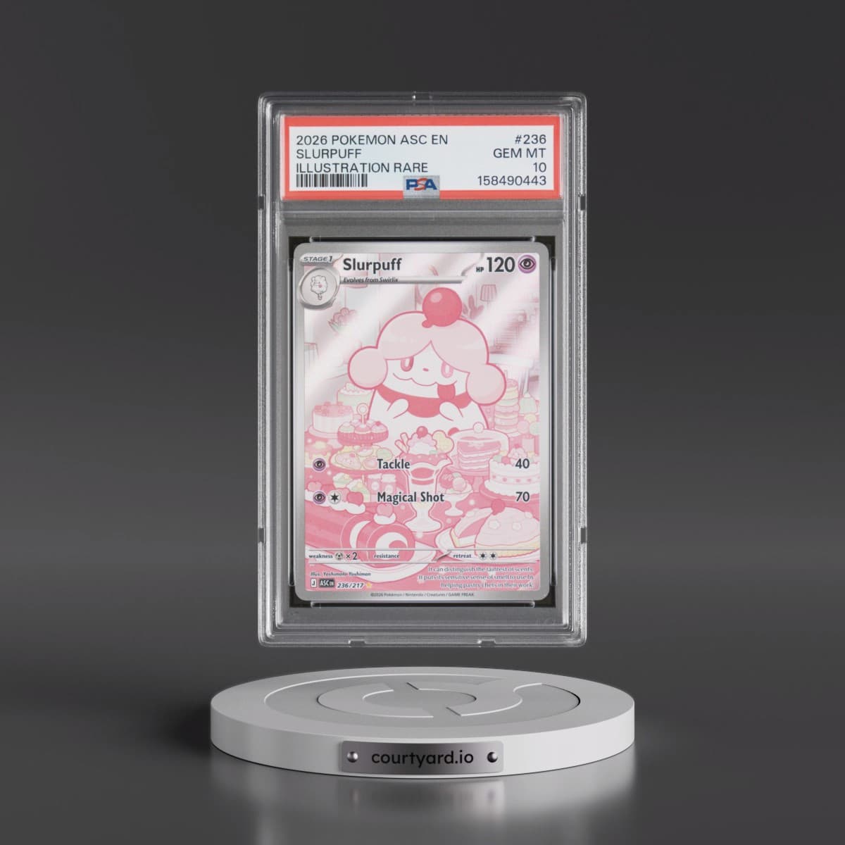2026 Pokémon Asc EN-Ascended Heroes #236 Slurpuff - Illustration Rare (PSA 10 GEM MINT)