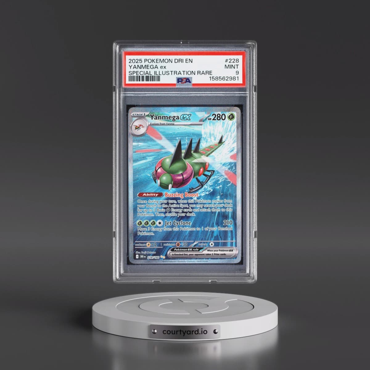 2025 Pokémon Dri EN-Destined Rivals #228 Yanmega EX - Holo Special Illustration Rare (PSA 9 MINT)