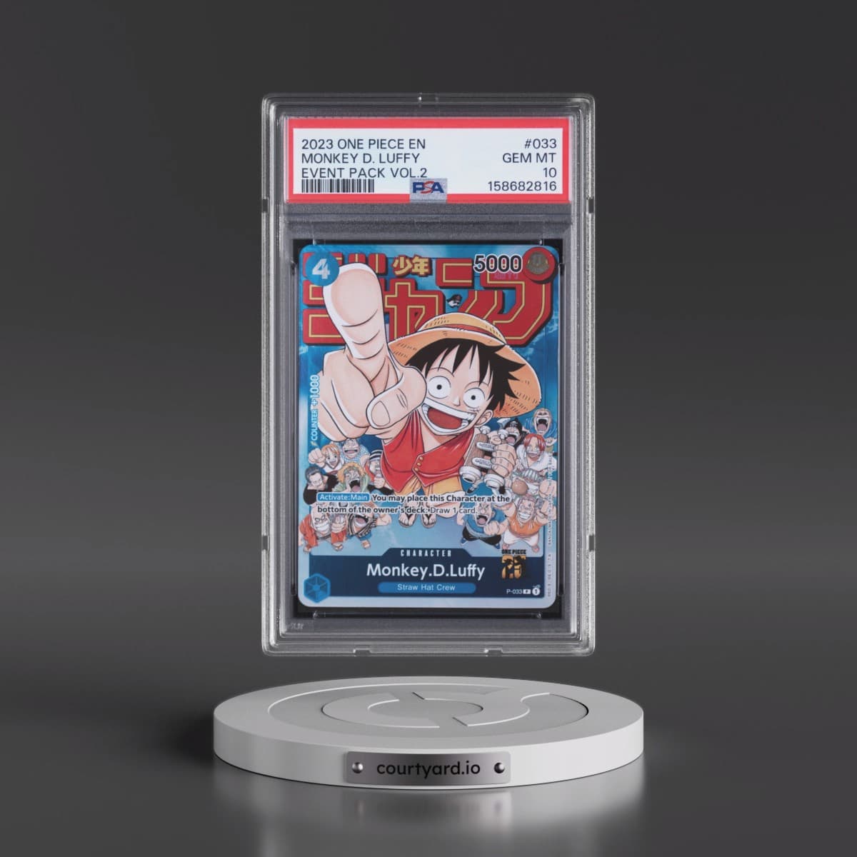 2023 One Piece Promos #033 Monkey D. Luffy - Event Pack Vol.2 (PSA 10 GEM MINT)