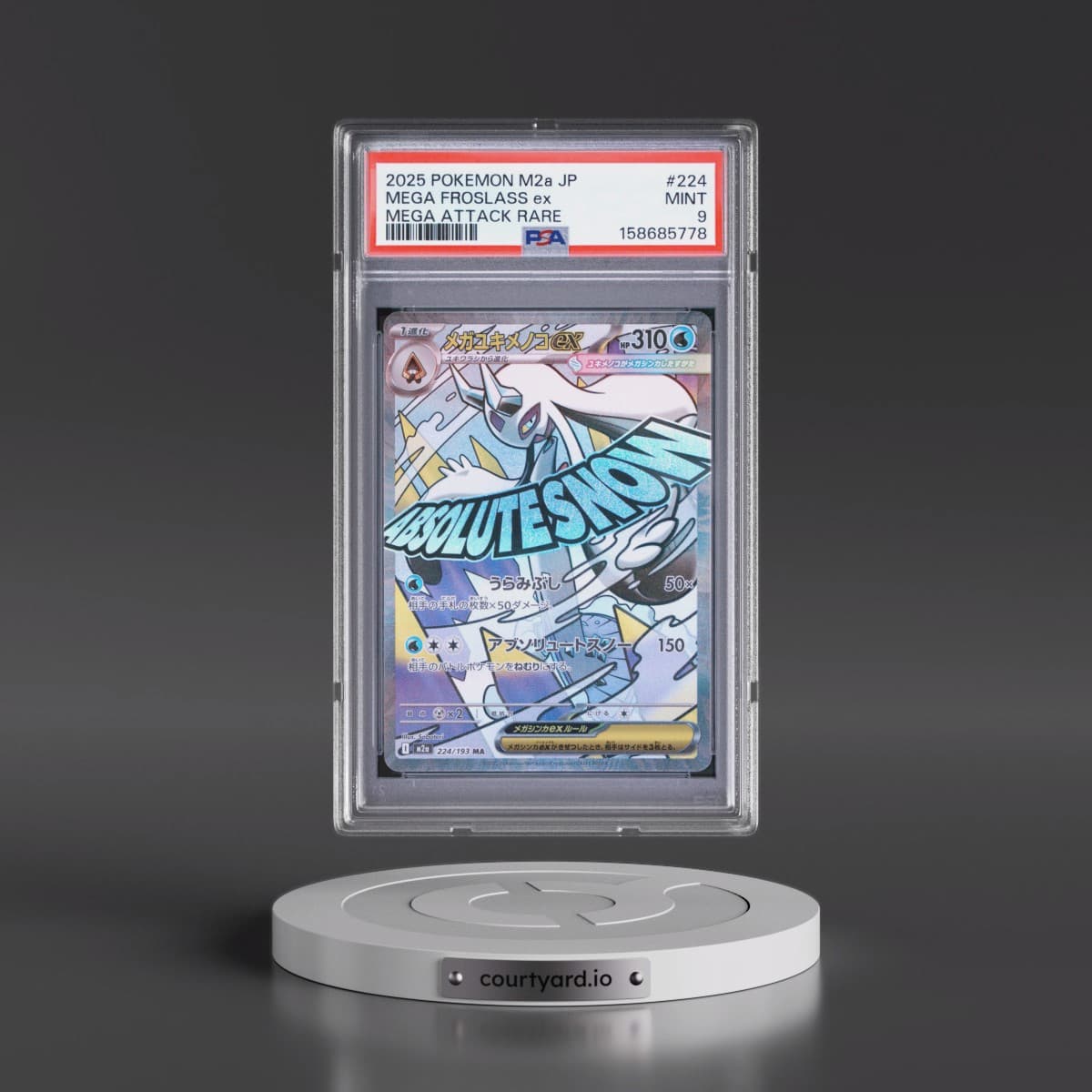 2025 Pokémon M2a-Mega Dream EX #224 Mega Froslass EX - Holo Mega Attack Rare (PSA 9 MINT)