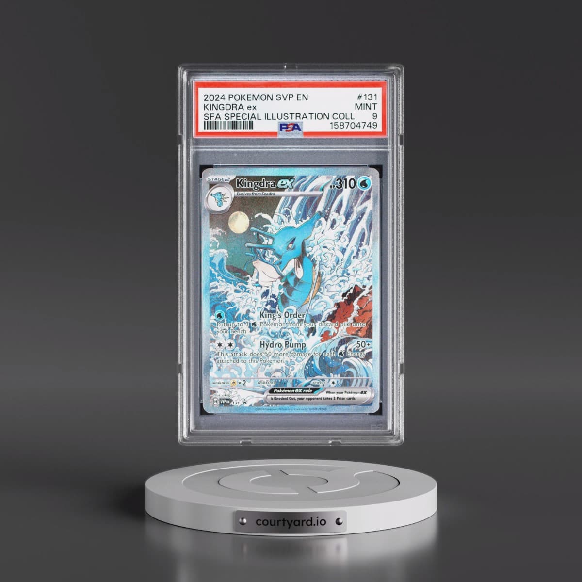 2024 Pokémon Svp EN-SV Black Star Promo #131 Kingdra EX - Holo Shrouded Fable Special Illustration Collection (PSA 9 MINT)