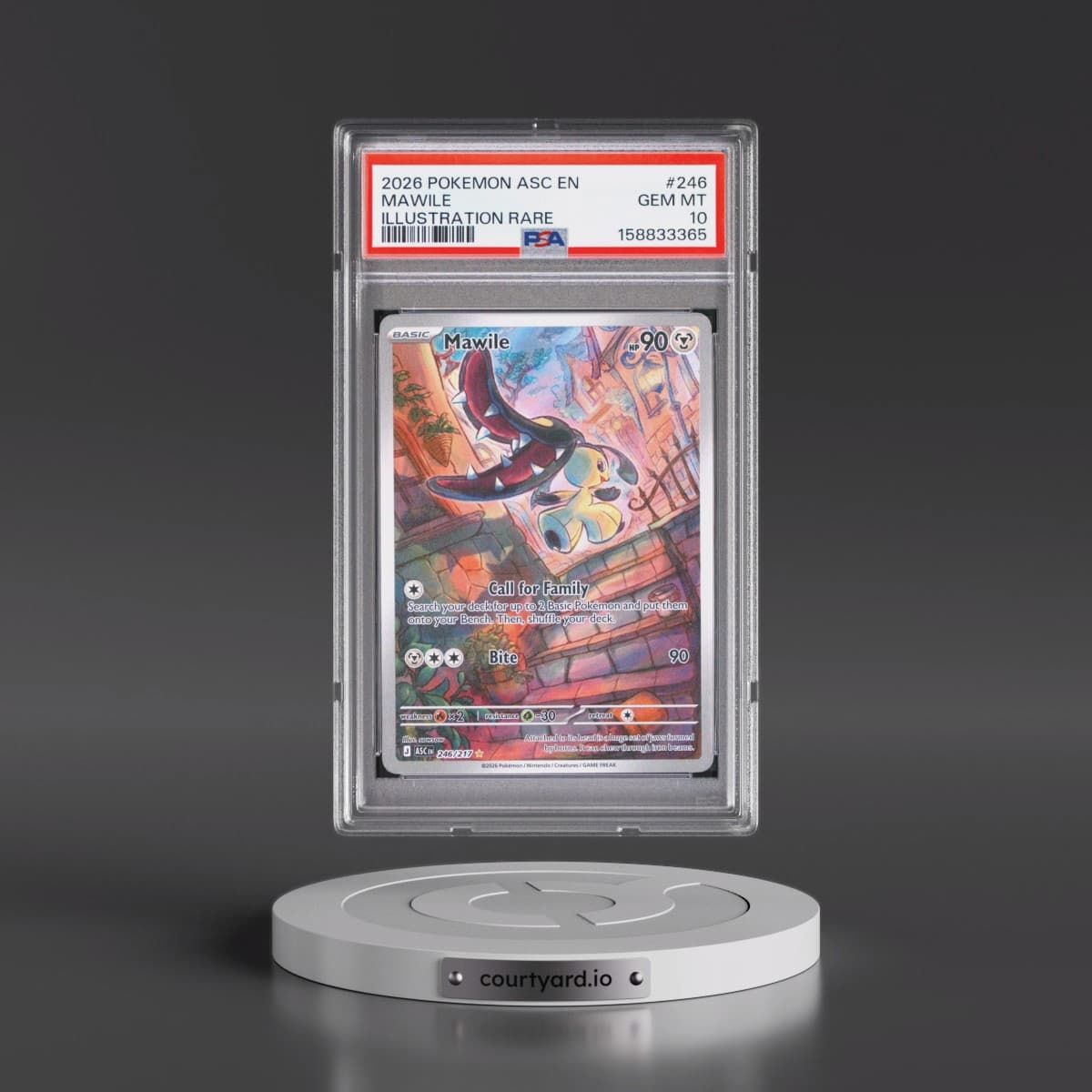 2026 Pokémon Asc EN-Ascended Heroes #246 Mawile - Illustration Rare (PSA 10 GEM MINT)