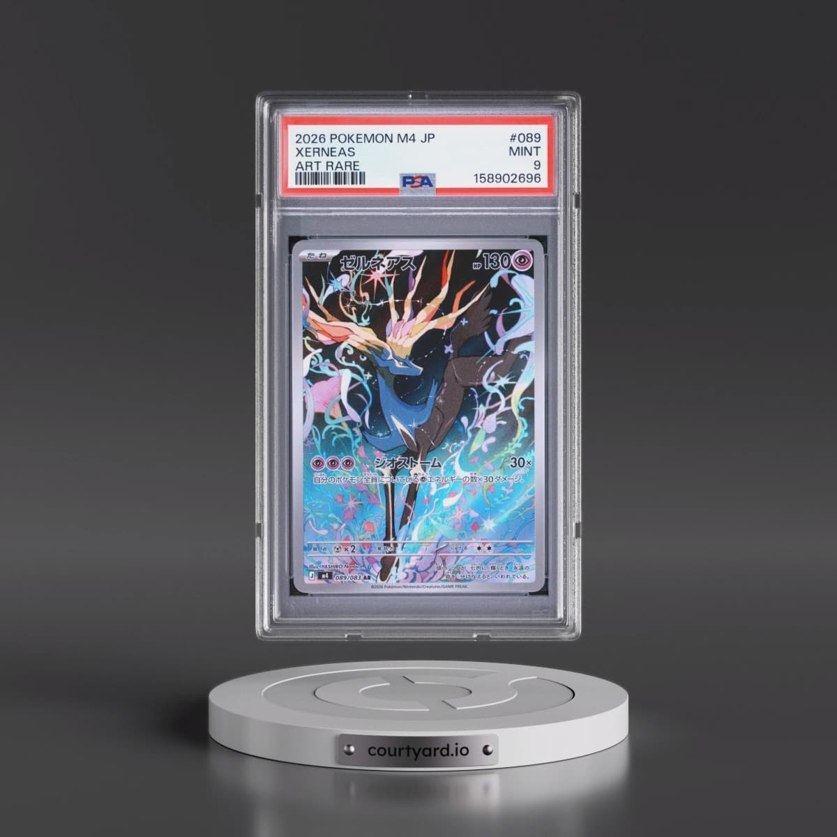 2026 Pokémon M4-Ninja Spinner #089 Xerneas - Art Rare (PSA 9 MINT)