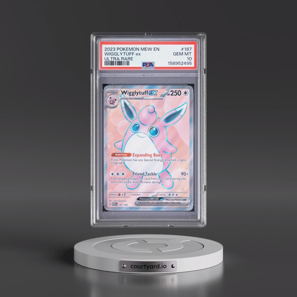 2023 Pokémon Mew EN-151 #187 Wigglytuff EX - Holo Ultra Rare (PSA 10 GEM MINT)