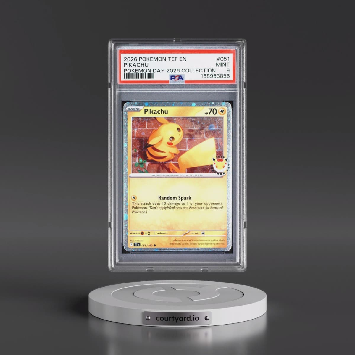 2026 Pokémon Tef EN-Temporal Forces #051 Pikachu - Pokemon Day 2026 Collection (PSA 9 MINT)