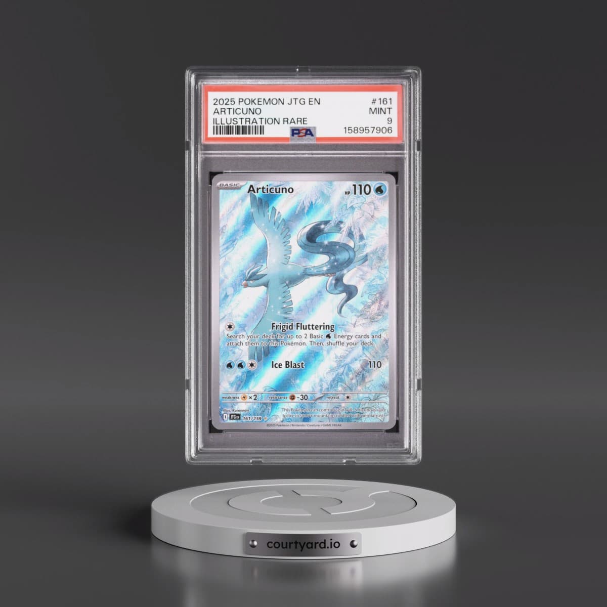 2025 Pokémon Jtg EN-Journey Together #161 Articuno - Illustration Rare (PSA 9 MINT)