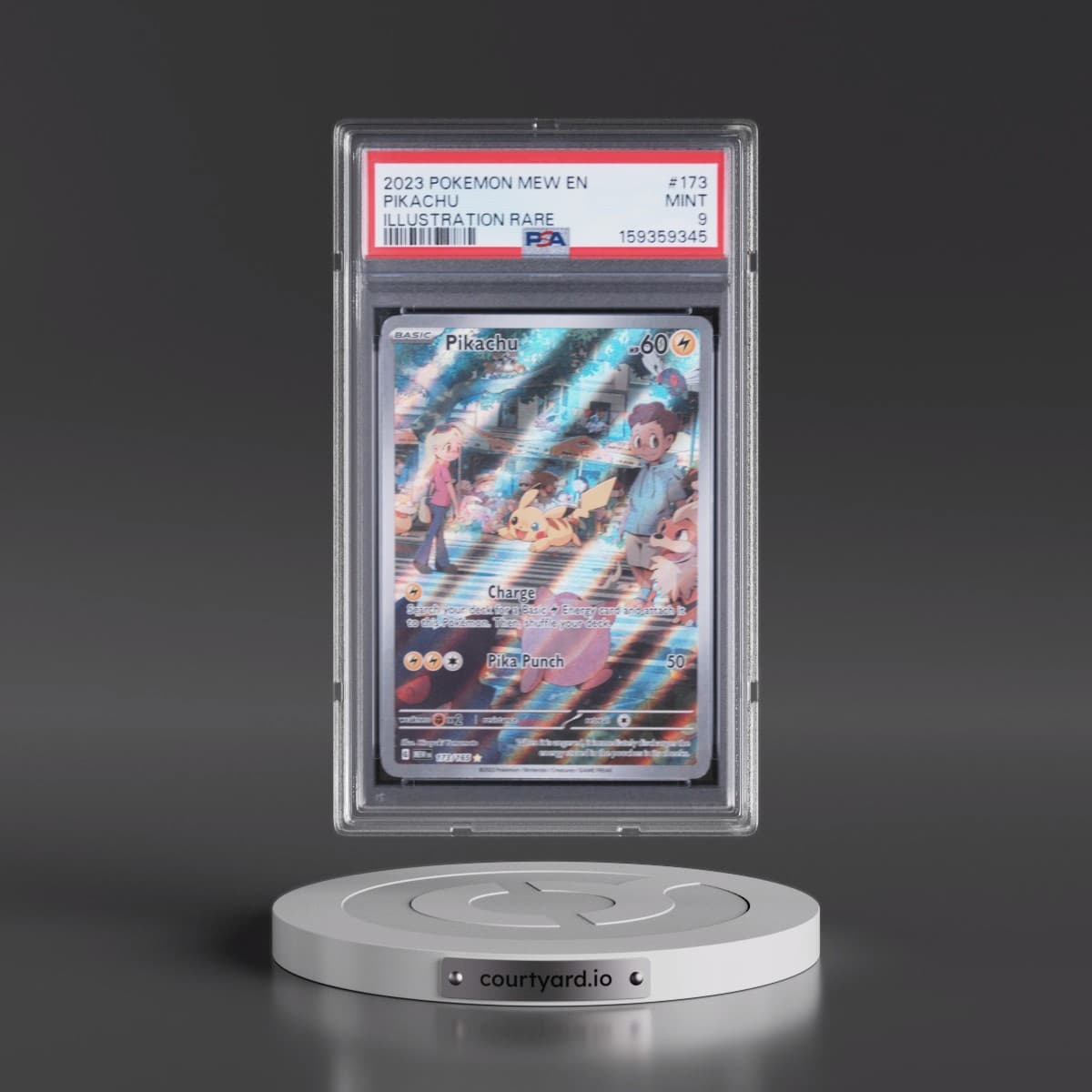 2023 Pokémon Mew EN-151 #173 Pikachu - Illustration Rare (PSA 9 MINT)