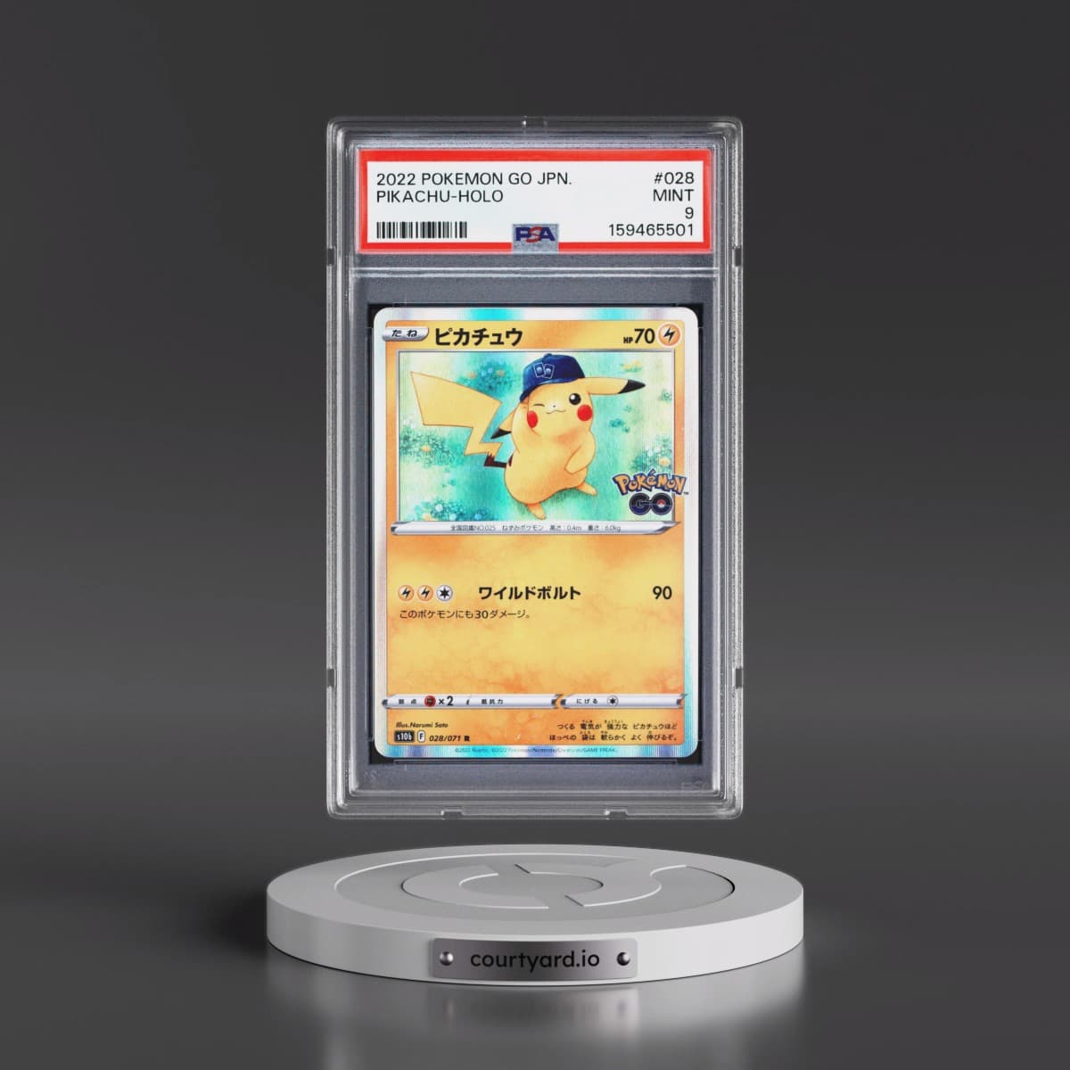 2022 Pokémon Go #028 Pikachu - Holo (PSA 9 MINT)