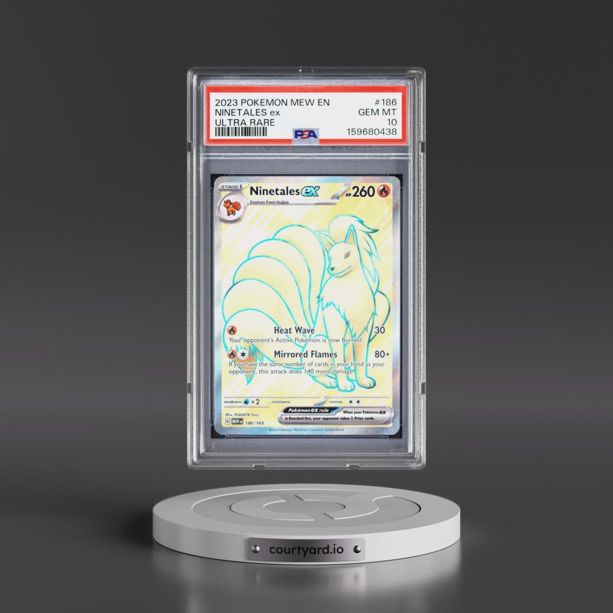 2023 Pokémon Mew EN-151 #186 Ninetales EX - Holo Ultra Rare (PSA 10 GEM MINT)