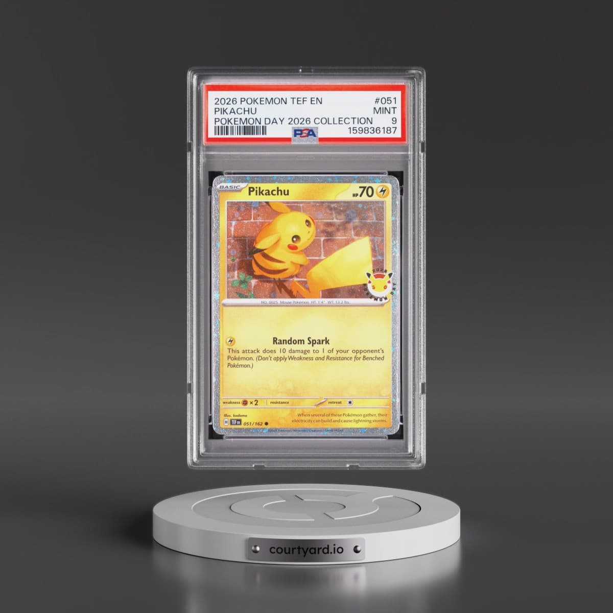 2026 Pokémon Tef EN-Temporal Forces #051 Pikachu - Pokemon Day 2026 Collection (PSA 9 MINT)