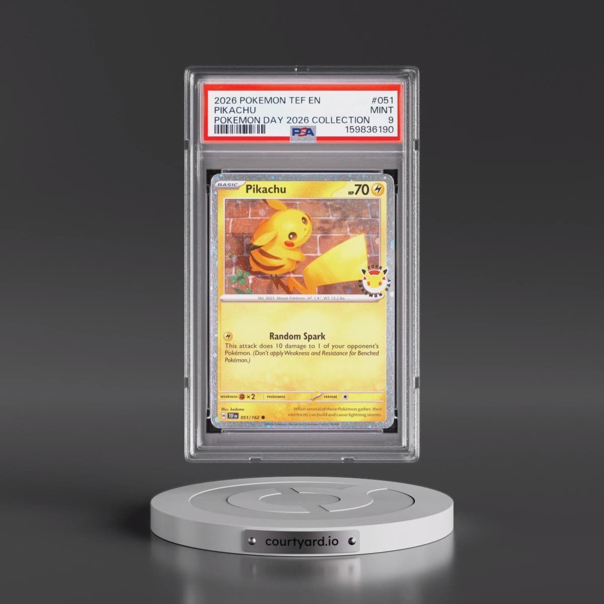 2026 Pokémon Tef EN-Temporal Forces #051 Pikachu - Pokemon Day 2026 Collection (PSA 9 MINT)