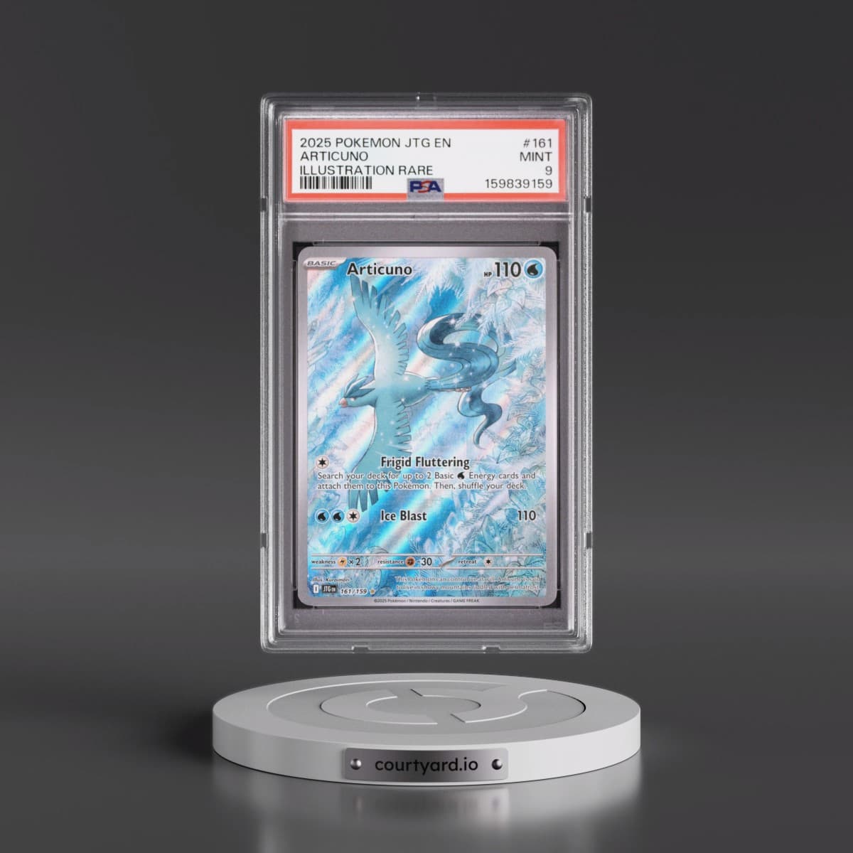 2025 Pokémon Jtg EN-Journey Together #161 Articuno - Illustration Rare (PSA 9 MINT)