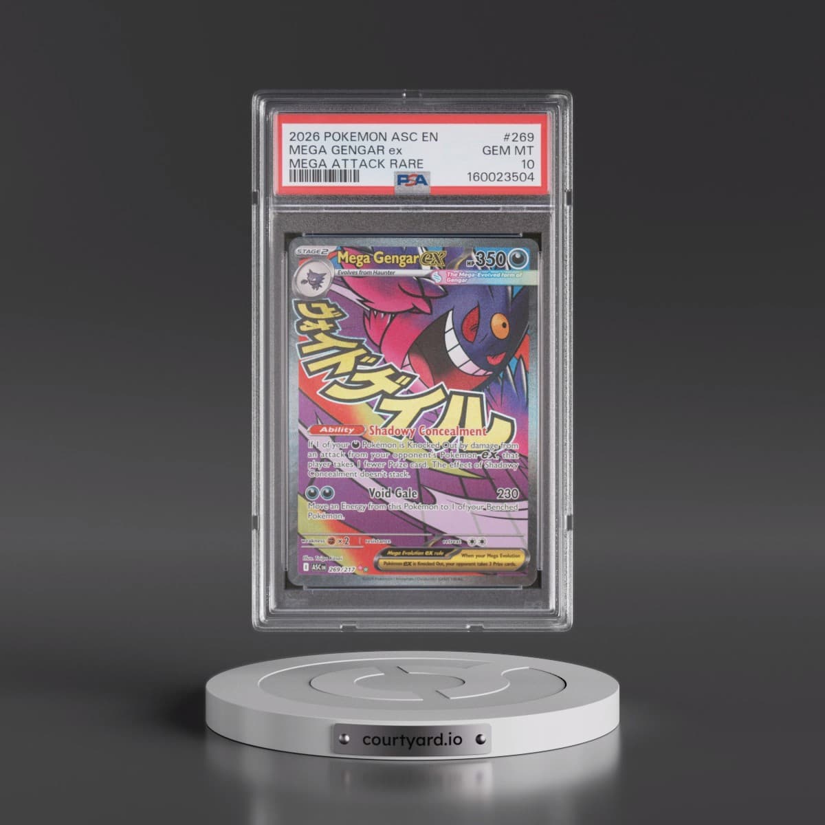 2026 Pokémon Asc EN-Ascended Heroes #269 Mega Gengar EX - Holo Mega Attack Rare (PSA 10 GEM MINT)