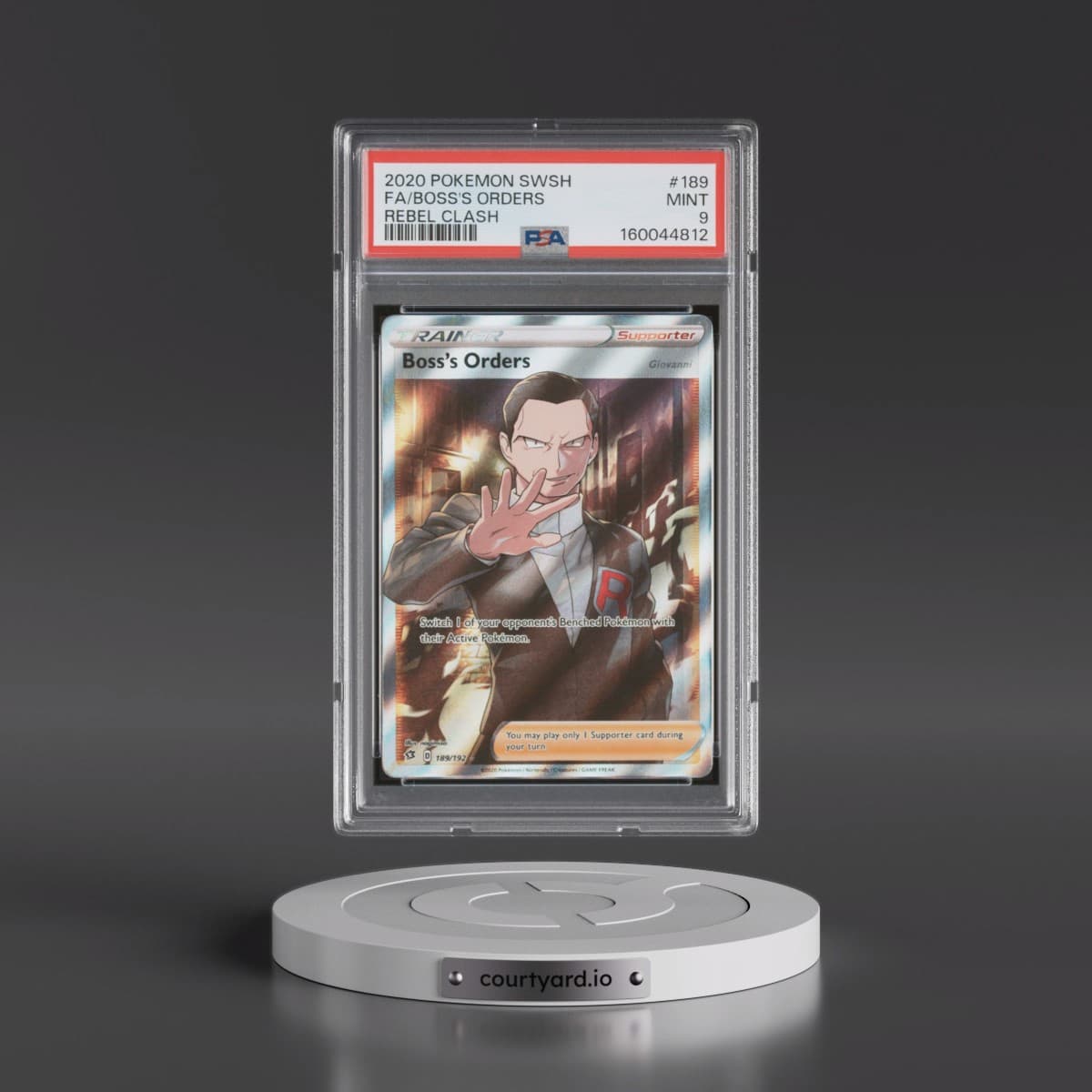2020 Pokémon Sword & Shield Rebel Clash #189 Boss's Orders - Full Art (PSA 9 MINT)