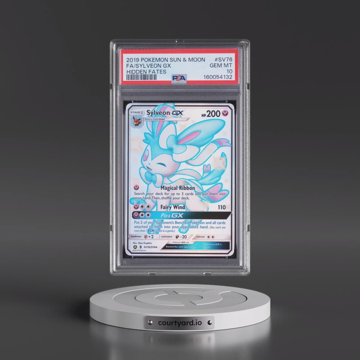 2019 Pokémon Sun & Moon Hidden Fates #SV76 Sylveon GX - Holo Full Art (PSA 10 GEM MINT)