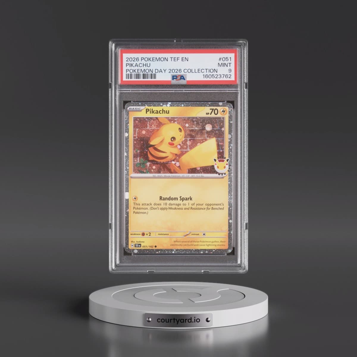 2026 Pokémon Tef EN-Temporal Forces #051 Pikachu - Pokemon Day 2026 Collection (PSA 9 MINT)