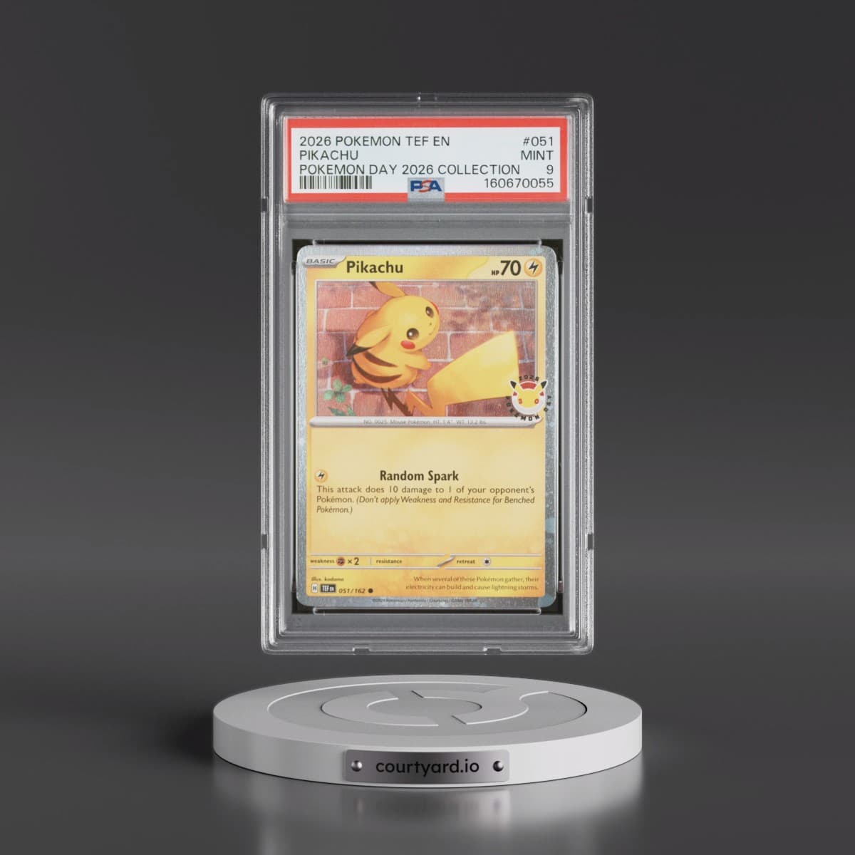 2026 Pokémon Tef EN-Temporal Forces #051 Pikachu - Pokemon Day 2026 Collection (PSA 9 MINT)