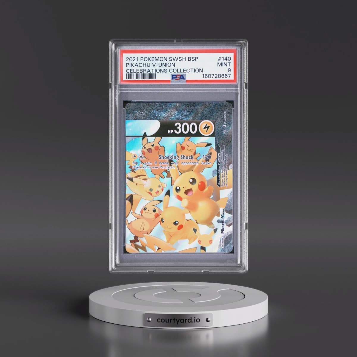 2021 Pokémon Swsh Black Star Promo #140 Pikachu V-Union - Celebrations Collection (PSA 9 MINT)