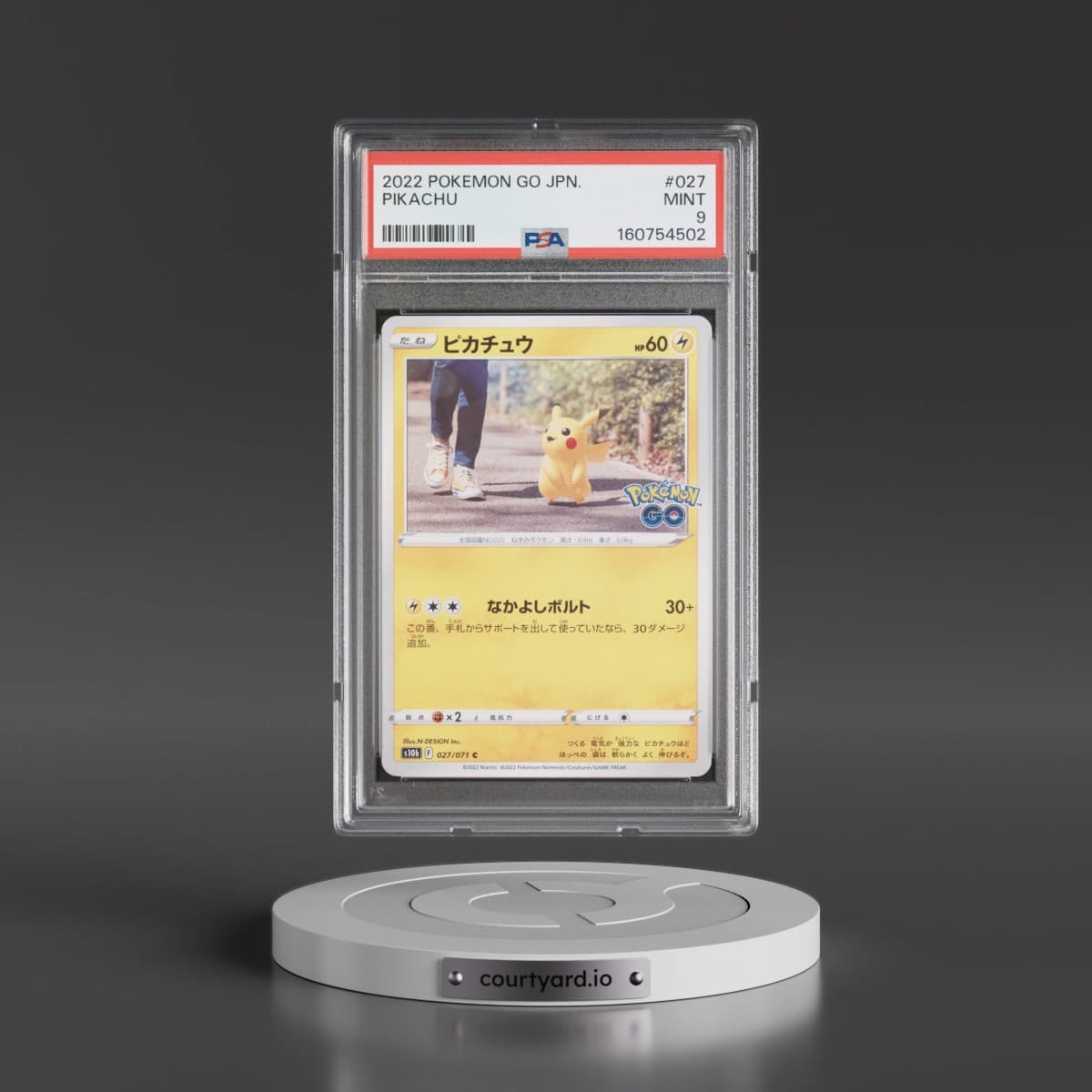2022 Pokémon Go #027 Pikachu (PSA 9 MINT)