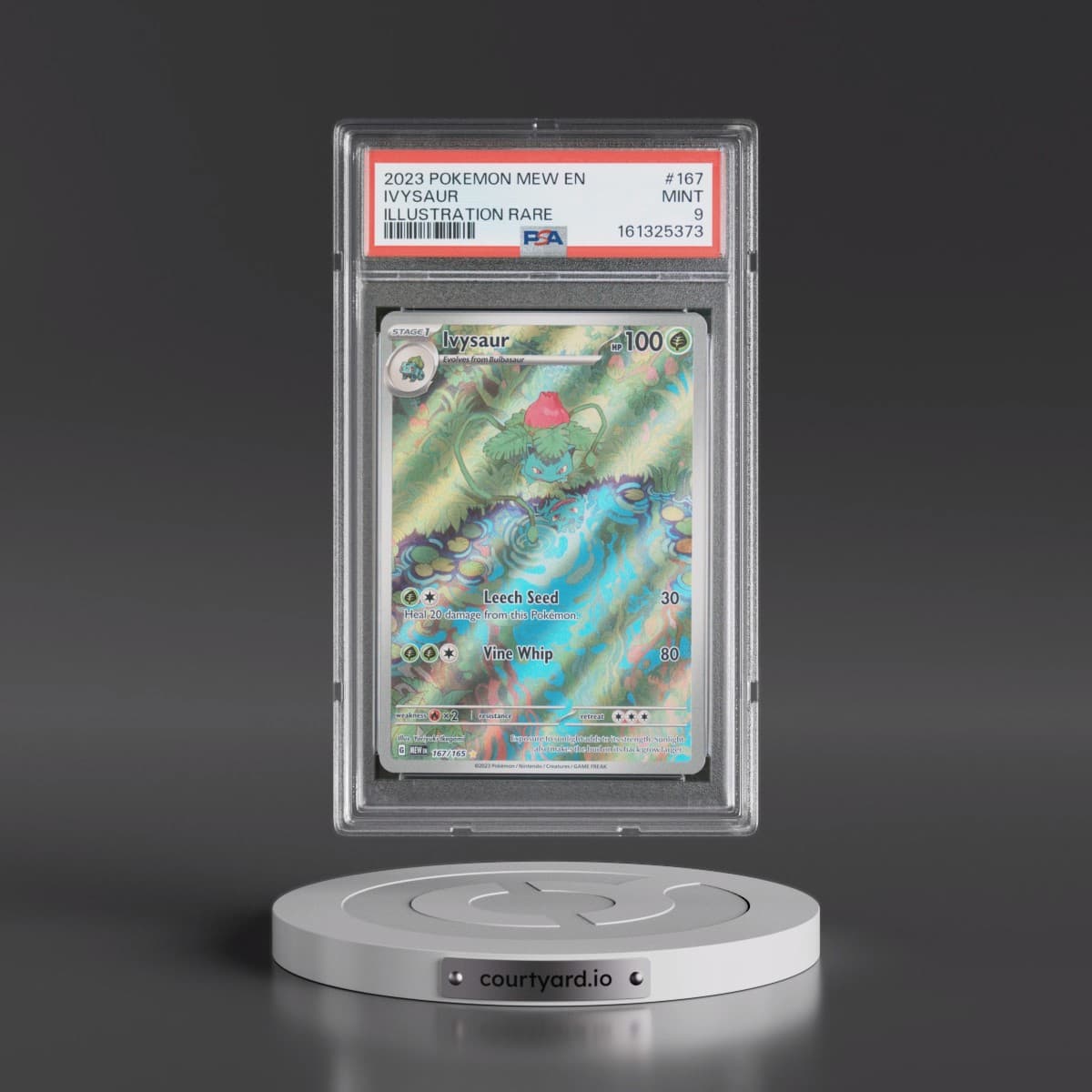 2023 Pokémon Mew EN-151 #167 Ivysaur - Illustration Rare (PSA 9 MINT)