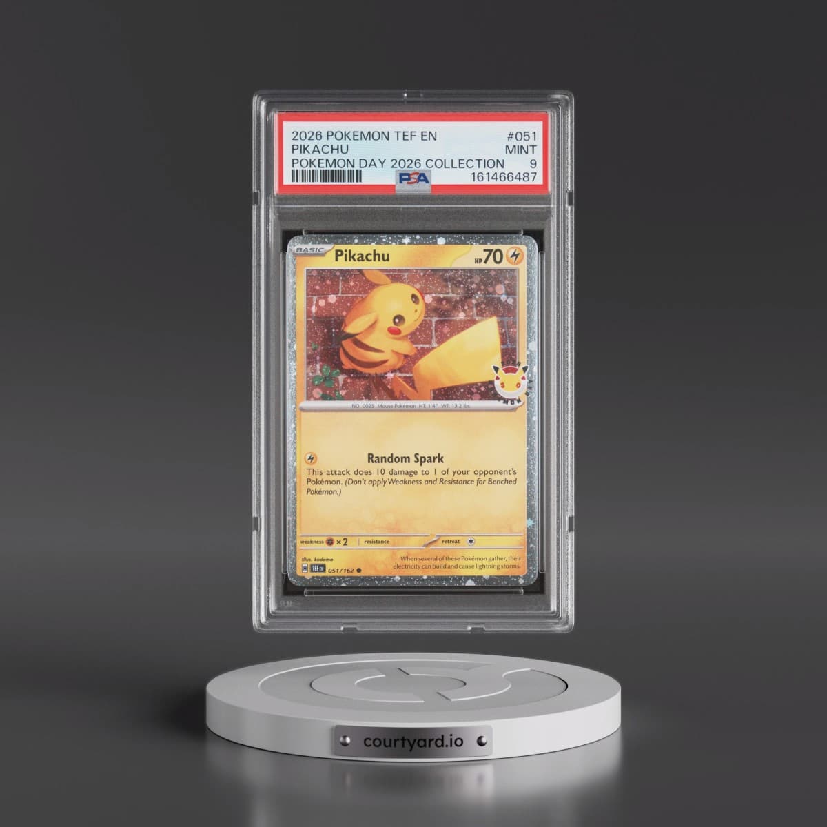 2026 Pokémon Tef EN-Temporal Forces #051 Pikachu - Pokemon Day 2026 Collection (PSA 9 MINT)