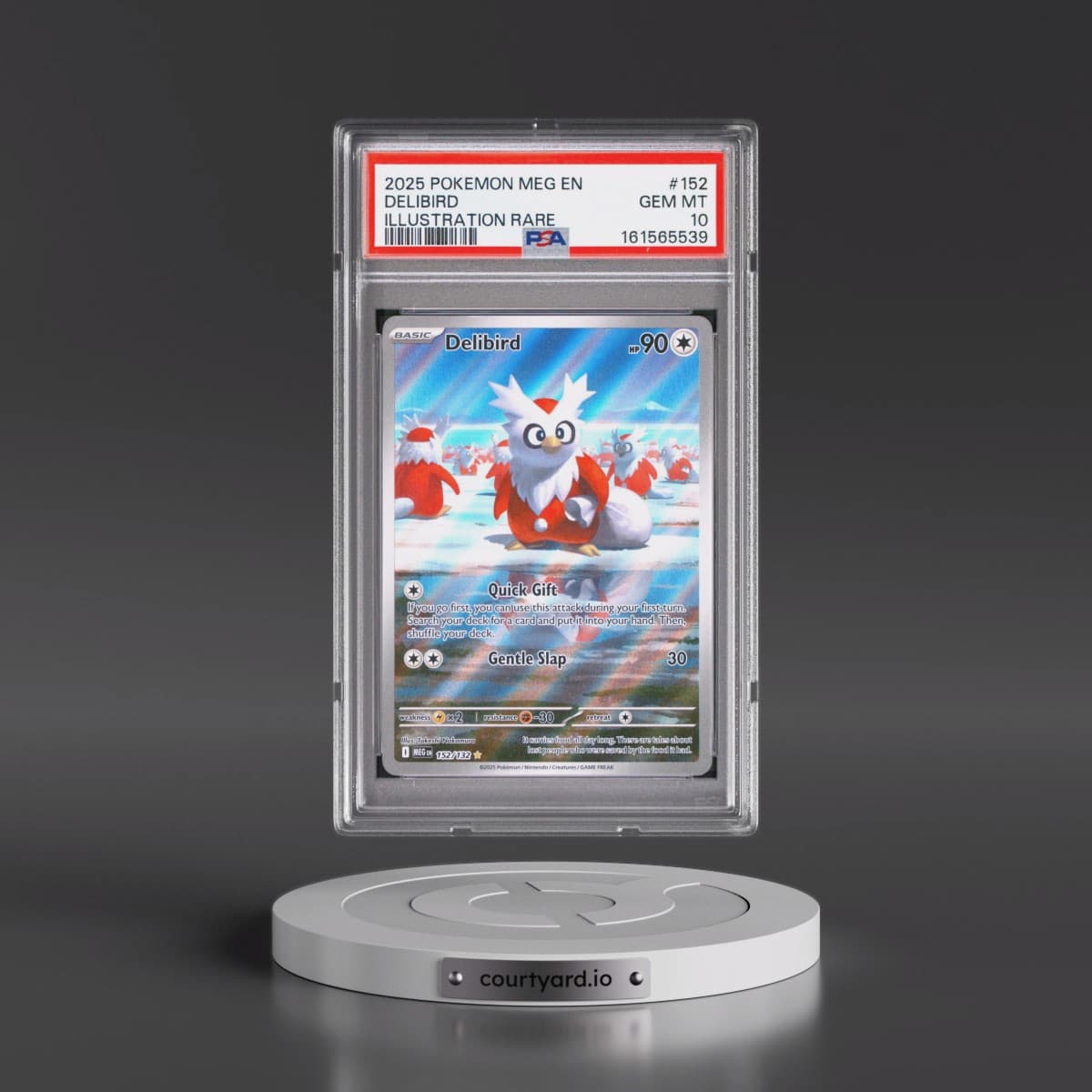 2025 Pokémon Meg EN-Mega Evolution #152 Delibird - Illustration Rare (PSA 10 GEM MINT)