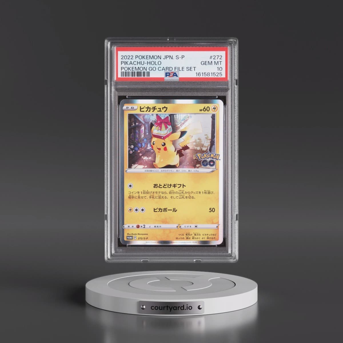2022 Pokémon S Promo #272 Pikachu - Holo Pokemon Go Card File Set (PSA 10 GEM MINT)