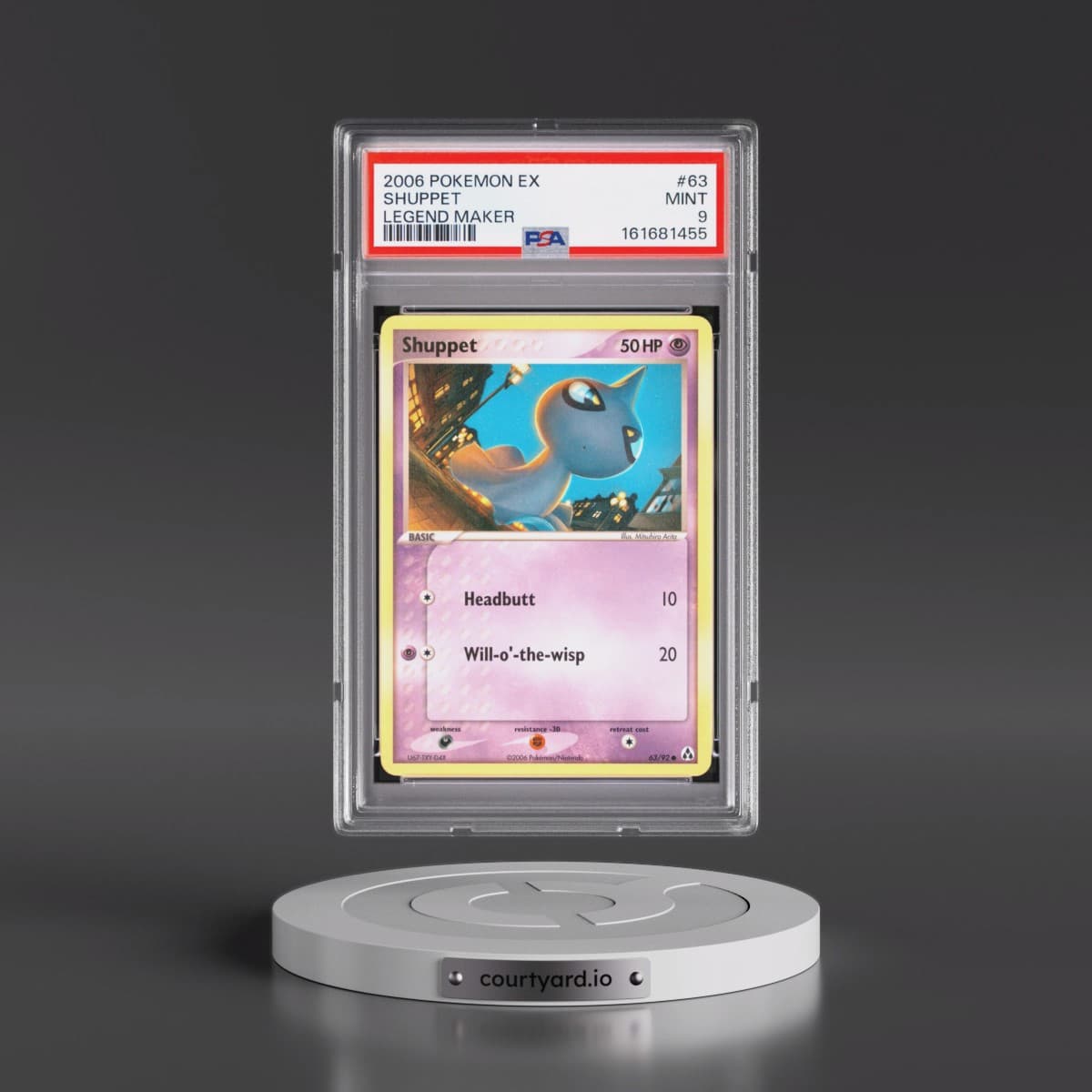 2006 Pokémon EX Legend Maker #63 Shuppet (PSA 9 MINT)