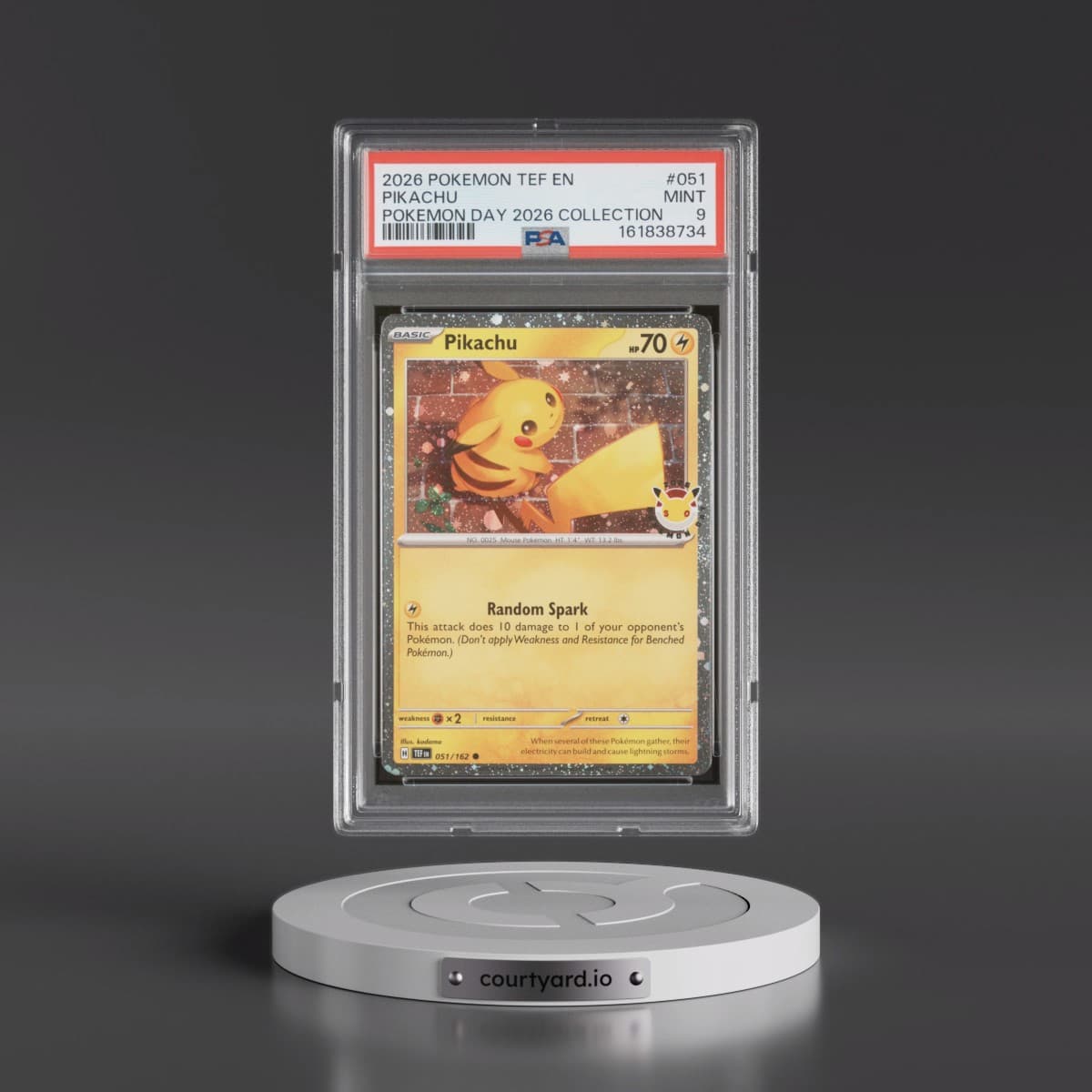 2026 Pokémon Tef EN-Temporal Forces #051 Pikachu - Pokemon Day 2026 Collection (PSA 9 MINT)