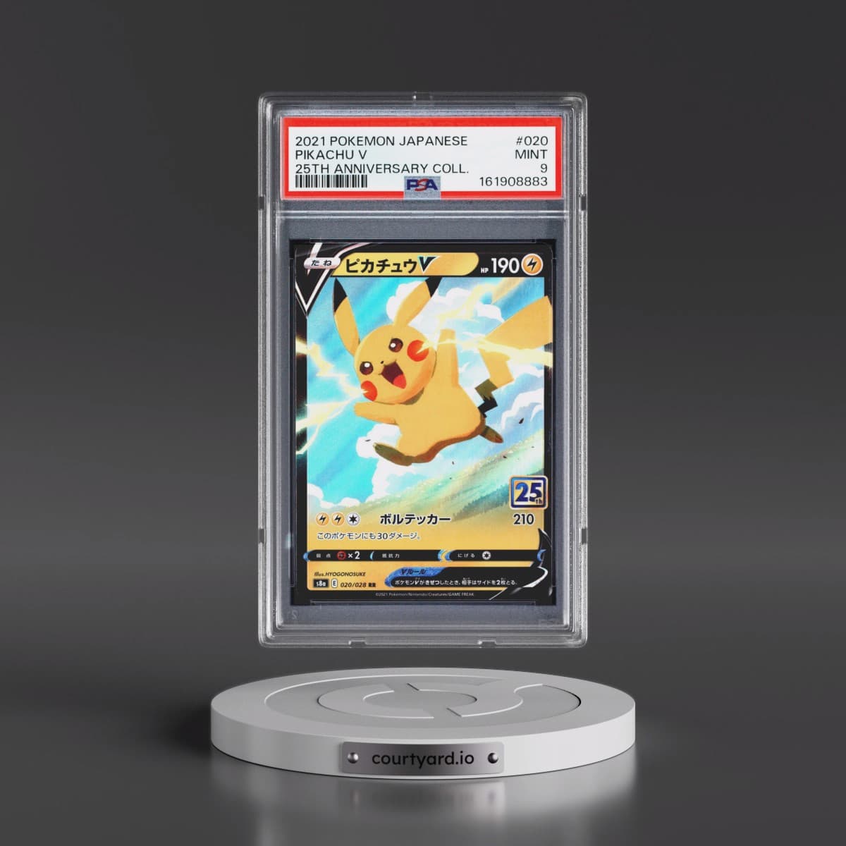 2021 Pokémon 25th Anniversary Collection #020 Pikachu V - Holo (PSA 9 MINT)