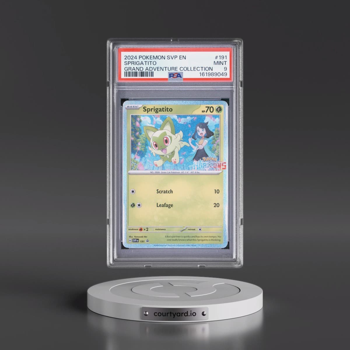 2024 Pokémon Svp EN-SV Black Star Promo #191 Sprigatito - Grand Adventure Collection (PSA 9 MINT)