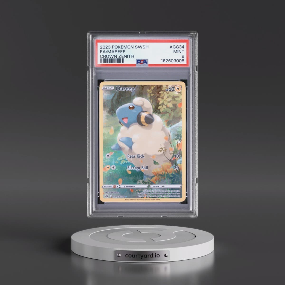 2023 Pokémon Sword and Shield Crown Zenith #GG34 Mareep - Full Art (PSA 9 MINT)