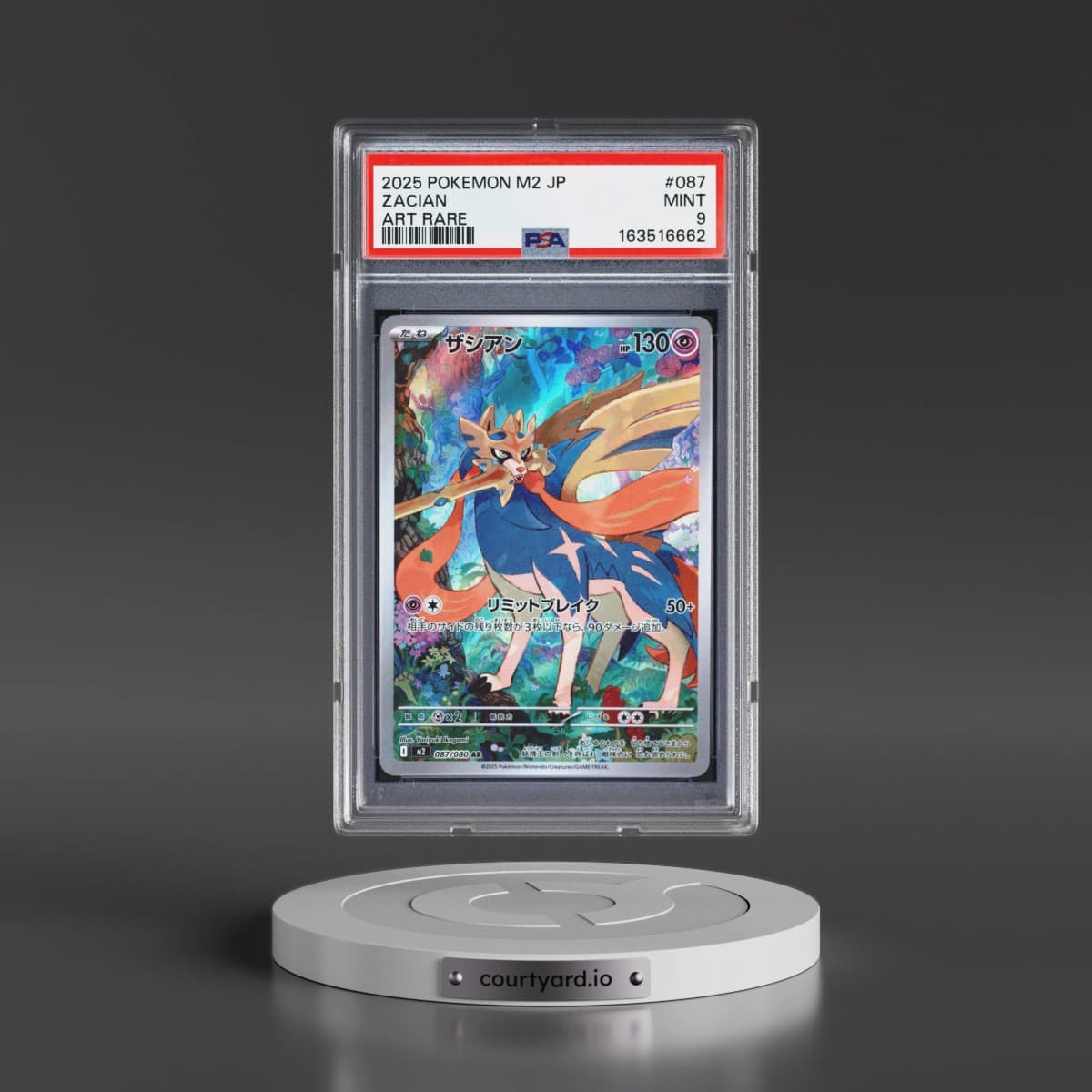 2025 Pokémon M2-Inferno X #087 Zacian - Art Rare (PSA 9 MINT)