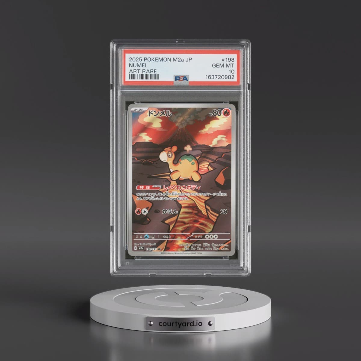 2025 Pokémon M2a-Mega Dream EX #198 Numel - Art Rare (PSA 10 GEM MINT)