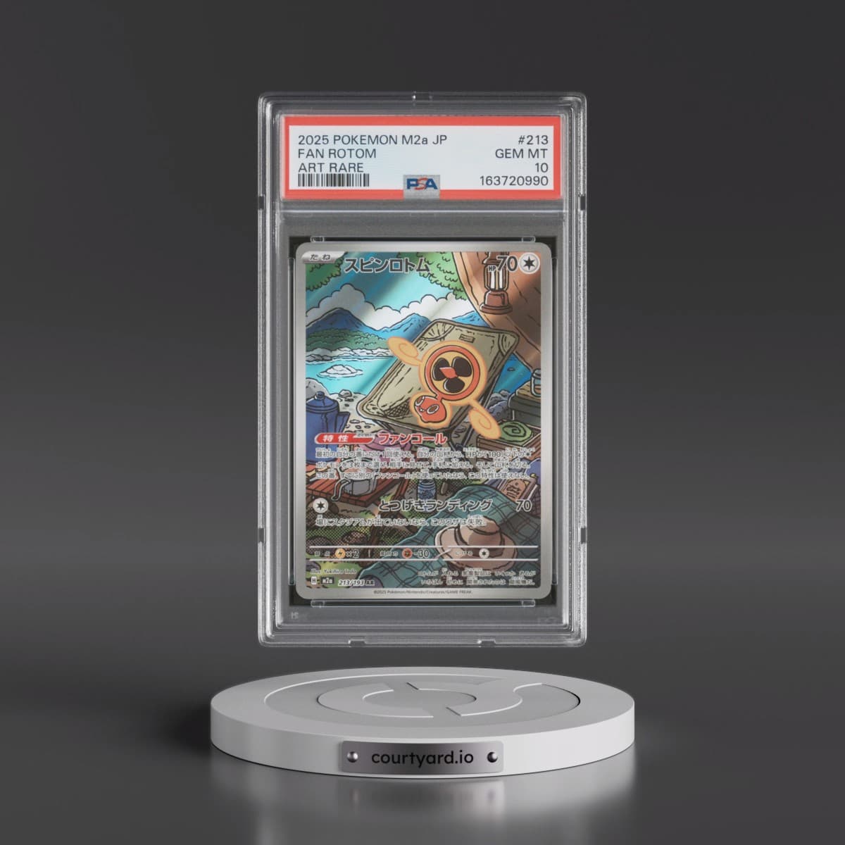 2025 Pokémon M2a-Mega Dream EX #213 Fan Rotom - Art Rare (PSA 10 GEM MINT)
